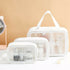 Clear Travel Bag with 3 PCS-White